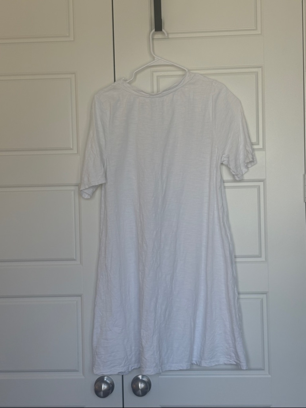 fresh produce White Mini Tshirt Dress with pockets 100% cotton XL - Picture 5 of 5